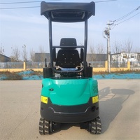 Mini-excavatrice compacte, poids opérationnel 1800 kg, hauteur de déchargement 2490 mm, machines pour cour et jardin