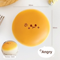 Figurine en PU souple anti-stress à montée lente, en forme de boulette vapeur (Mantou) à expression mignonne, avec cuiseur vapeur, pour enfants et adultes