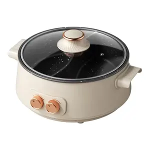 Doppel knöpfe steuern Hot Pot Elektro koch Eintopf Braten Braten Mehrzweck kocher High Power schnelle elektrische Hot Pot