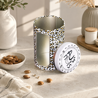 Boîte à biscuits à imprimé léopard avec fenêtre, certifiée Pro Factory - Maquette de conception le jour même, boîte 100% infiniment recyclable