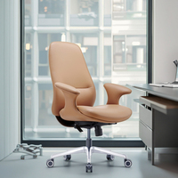Chaise de bureau ergonomique professionnelle JORI en cuir PU, chaise de réception pour visiteurs, pivotante, design traditionnel, pour entreprise