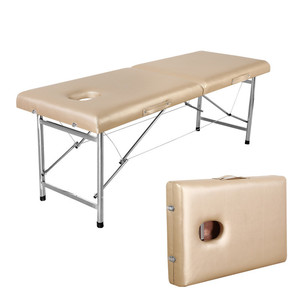 Mesa de Spa Plegable Moderna de Cuerpo Completo con Estructura de Acero Inoxidable, <span class=keywords><strong>Barras</strong></span> Paralelas para Masaje Facial y de Columna, Moxibustión, Uñas y Belleza, para Sala de Estar - Product Image 4