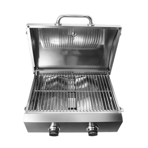 Barbacoa Portátil de Gas para Exteriores con Dos Quemadores, Barbacoa de Mesa con Patas Plegables SL-GS01, Parrillas Portátiles de Gas para Barbacoa - Product Image 5