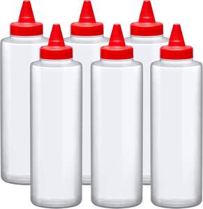 Food Grade PET Plastic Honey Syrup Squeeze <b>Bottles</b> Brush Cap 250ml 450ml Screen Printed Sauce <b>Bottle</b> 100pcs for Transparent - Product Image 2