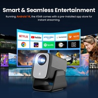 Proyector Inteligente Android TV Mini Hotack X5AR, Proyector Inalámbrico LCD HP 1080P, Cine en Casa, Video 8k