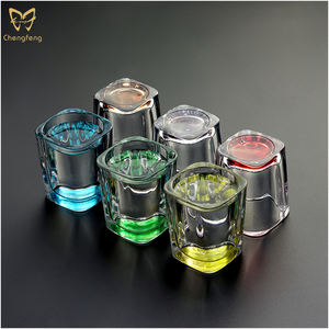 2.4 once bicchierini colorati da 70ml di Tequila in vetro Mini Base pesante, bicchiere piccolo per whisky, Tequila, Vodka e liquori - Product Image 3