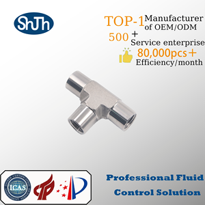 Conector en T <span class=keywords><strong>de</strong></span> 3 Vías <span class=keywords><strong>de</strong></span> Acero Inoxidable 316SS <span class=keywords><strong>de</strong></span> Alta Presión <span class=keywords><strong>Tipo</strong></span> SWAGELOK SHJH-LOK, Rosca NPT/BSPP/BSPT, Unión Roscada para Aceite ASME ASTM - Product Image 5