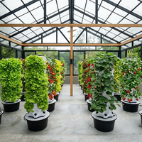 Tour hydroponique à 36/42/48 trous, jardinière verticale à 6/7/8 niveaux, système de culture sans sol à circulation automatique pour plantes d'intérieur et d'extérieur
