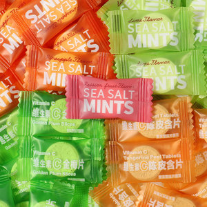 Tabletas Duras Sin Azúcar con Sabor a Menta, Múltiples Sabores, Aliento Fresco <span class=keywords><strong>Intenso</strong></span>, Golosinas Dulces y Refrescantes, Bolsa de Dulces con Sabor a Sal Marina, 500g - Product Image 1