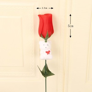 <span class=keywords><strong>Rosa</strong></span> di Seta di Alta Qualità <span class=keywords><strong>con</strong></span> Orsacchiotto in Schiuma per Regali Festa della Mamma e Festa degli Insegnanti - Product Image 5