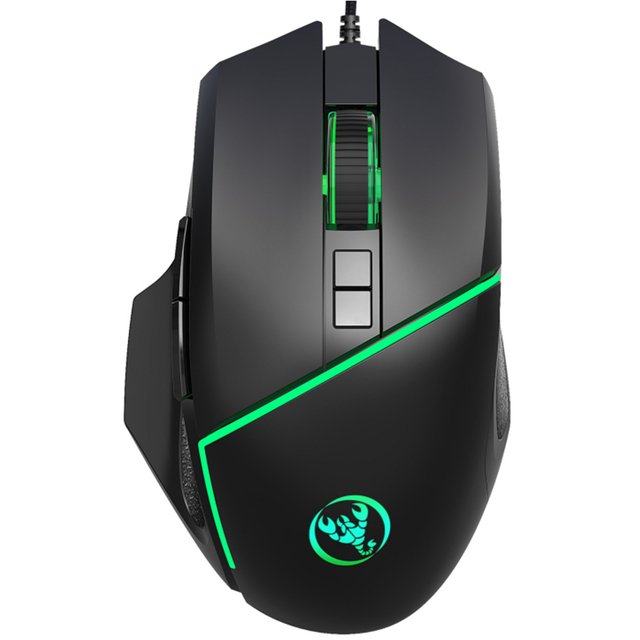 OEM Gaming Mouse with 7 Bright Colors Led Backlit Ergonomics Design 6400 DPI for Gamer Adjustable Light Gaming Mouse