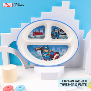 Plato de Melamina Personalizado de Dos Colores y Tres Compartimentos con Diseño de Héroes de Marvel para Niños, Estilo de Dibujos Animados - Product Image 5