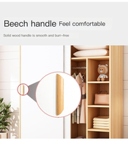 Weißes Finish Holz schrank Kleider schrank Lagers chrank Schrank Regale Organizer Big Closet