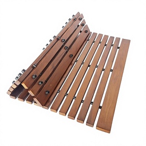Tapis de douche en teck naturel fait main antidérapant pour la décoration moderne de la maison - Product Image 1