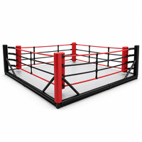 Ring de boxe portable personnalisé 4x4M, pliable, sur pieds, cage MMA sans perçage