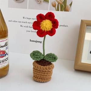 Planta en Maceta Decorativa Hecha a Mano con Ganchillo, Ecológica, DIY, Girasol Positivo, <span class=keywords><strong>Corazón</strong></span>, <span class=keywords><strong>Cactus</strong></span>, Suculenta, Duradera, para el Día del Padre - Product Image 5