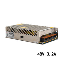 Dernière alimentation à découpage CC monophasée haute efficacité S-150-48 150W 85-132VAC/170-264VAC 48VDC 3.2A pour usage industriel