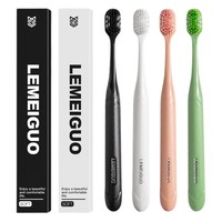 Brosse à dents souple pour adultes, couleur bonbon, avec fil spiralé, prix de gros, emballage individuel pour usage domestique
