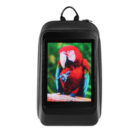 2024 nueva mochila negra King Kong LED HD T4 para montar en motocicleta, mochila con pantalla inteligente LED anunciada
