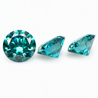 Pierres de Moissanite Rondes Vertes Émeraude Naturelles, Taille Ronde, 0,1-3 Carats, Certifiées GRA, Créées en Laboratoire, Vente en Gros pour la Fabrication de Bijoux Fins