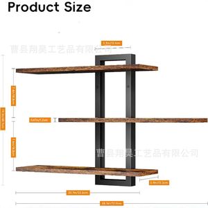 Wooden <b>Wall</b> <b>Mounted</b> <b>Shelf</b> Rectangle Home Living Room Storage Rack Durable <b>Wall</b> Mount Type Xh 81 - Product Image 4