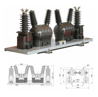 Transformateur combiné CT VT classe 0,2S 35 kV JLSZW-35 100/5A pour mesure extérieure