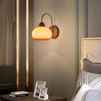 Lampe murale en bois massif de noyer rétro nordique, design artistique moderne et simple pour chambre à coucher, chevet, escalier, salon, mur d'arrière-plan