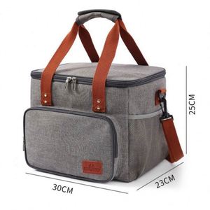 Sac à lunch isotherme en Oxford imperméable avec logo imprimé personnalisé, sac isotherme réutilisable pour la livraison de nourriture, sac de pique-nique - Product Image 6