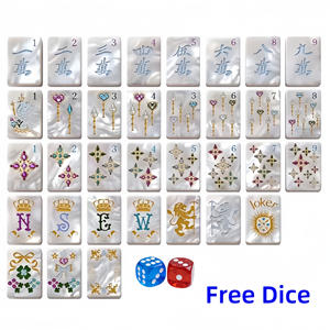 En Stock, Venta al por Mayor, Juego de Mahjong Americano de Lujo de 160 Piezas, Grabado en Acrílico - Product Image 2