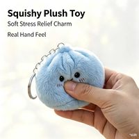 Porte-clés en peluche mignon et durable en forme de dessin animé, breloque de sac en forme de boulette douce, jouet anti-stress, pendentif cadeau pour sac à dos de filles