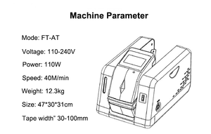 Nouveau distributeur <span class=keywords><strong>de</strong></span> ruban adhésif gommé activé par l'eau avec fonction <span class=keywords><strong>de</strong></span> découpe 100-240V 110W Emballage en boîte en carton - Product Image 6