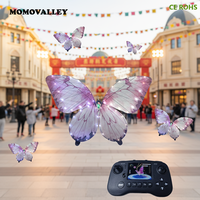 Drone papillon lumineux LED professionnel Momovalley, interactif et télécommandé, pour spectacles en extérieur