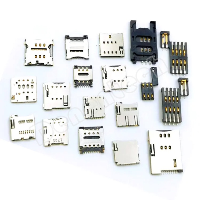 Denentech New Product Micro SD H1.28 5A Rated Current Micro Sim Sd Card Connector in Stock