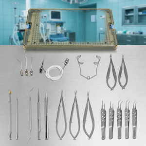 Kit Quirúrgico Manual de Cataratas de 21 Piezas de Acero Inoxidable, Juego de Instrumentos de Microcirugía Oftálmica, Caja de Esterilización, Uso Hospitalario - Product Image 3