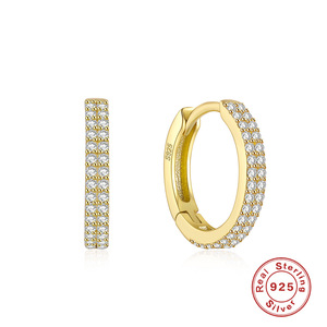 Boucles d'oreilles pliables pour femmes en argent sterling 925 haut de gamme, style rétro élégant avec fermoir, design tendance Niche Normcore, vente en gros - Product Image 5