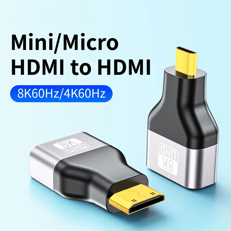 Unnlink Micro Mini HDMI to HDMI Adapter 8K 4K Compatible