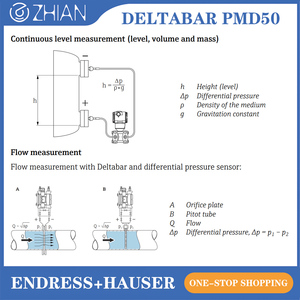 Endress+Hauser Deltabar PMD50 Différentiel avec capteur à membrane métallique 4-20mA HART - Product Image 3