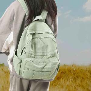 Mochila de Lona Vintage - Estética Clásica, Súper Espaciosa para la Escuela, Viajes, Senderismo y Uso Diario - Product Image 3