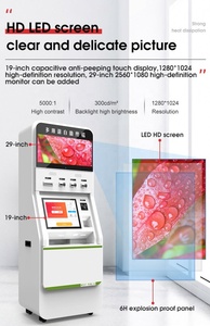 Humanized Design Dual Screen 19''+29'' Capacitive Touch <b>External</b> <b>Speakers</b> Self-check Payment Report Card Scanning Kiosk - Product Image 6