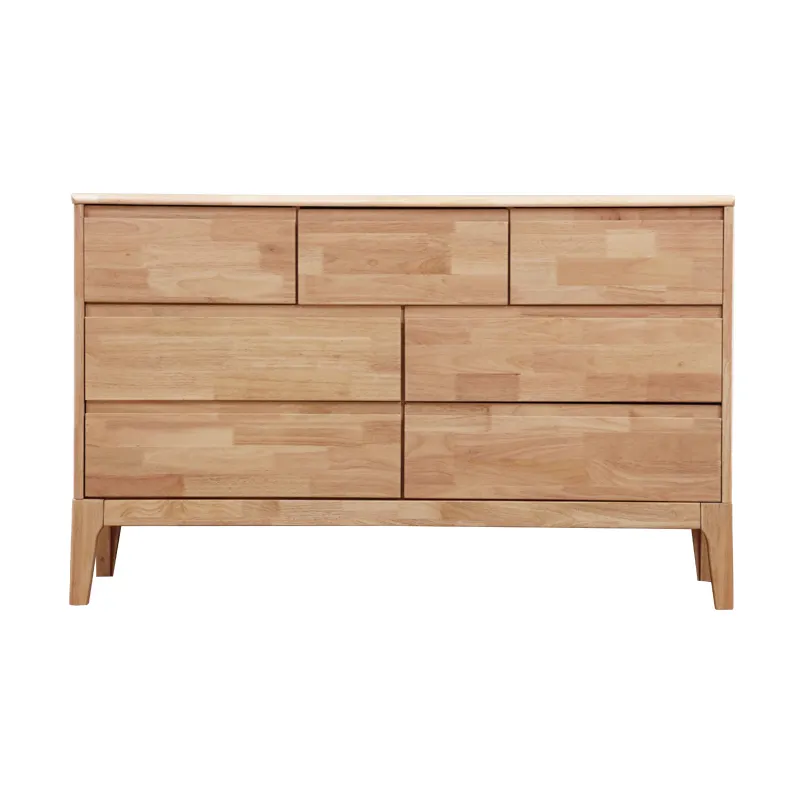 Modern Nordic Style Simple Design Solid Wood Bedroom Furniture Wooden Chest Of Drawers With Large Storage For Sale