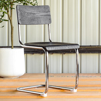 Chaise simple minimaliste moderne rétro en fer forgé chaise de salle à manger design de style industriel dossier de maison pour le salon de loisirs