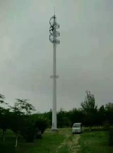 Shenghong đơn ống Viễn Thông tháp 15m-50m nhúng nóng ống thép mạ kẽm (Q235/q345/q420) Thời tiết kháng cho - Product Image 5