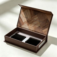 Boîte en papier magnétique personnalisée avec logo pour cils en vison de 25 mm, emballage de faux cils, boîte cadeau avec pelliculage mat pour cosmétiques, vente en gros