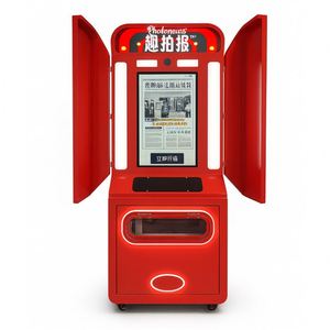 Machine à photos à monnayeur rouge pour une personne, idéale pour les salles d'arcade, les grands centres de jeux vidéo et les centres commerciaux - Product Image 1