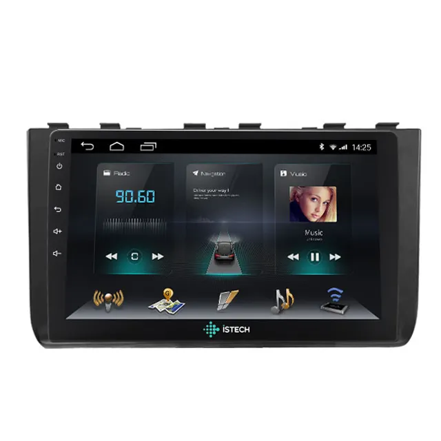 유니버설 안드로이드 자동차 스테레오 라디오 와이파이 GPS 네비게이션 자동 라디오 자동차 DVD 멀티미디어 플레이어