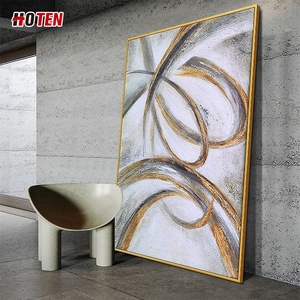 Pittura a olio astratta minimalista contemporanea personalizzata dipinta a mano paesaggio per <span class=keywords><strong>soggiorno</strong></span> sala da pranzo su tela appesa arte decorativa - Product Image 5