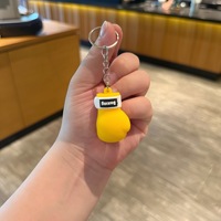 Nouveau porte-clés en PVC en forme de gants de boxe de dessin animé, léger, pour homme, pendentif sportif, décoration de sac, petit modèle de boxe Sanda