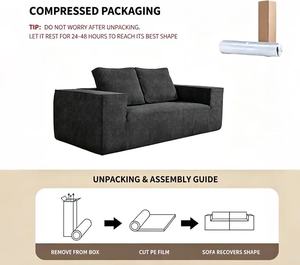 Canapé <span class=keywords><strong>convertible</strong></span> moderne avec chaise longue inclinable, dossier modulable, accoudoirs pliables et extensibles, pour salon et salle à manger (taille Queen) - Product Image 2