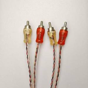 Cable trenzado transparente de 2RCA |   Cable de Audio Estéreo de Alta Fidelidad con Doble Conector RCA Macho a Macho - Product Image 3