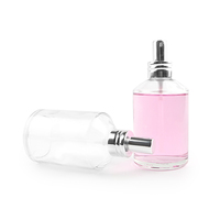 15ml 30ml 50ml 100ml 200ml Bouteille en verre transparente de vaporisateur de parfum de haute qualité de lotion avec la pompe d'or de placage